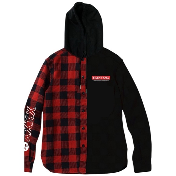 DREAM Hooded Color Block Flannel (Silent Fall) Mental Health Awareness Size XL - Picture 1 of 8